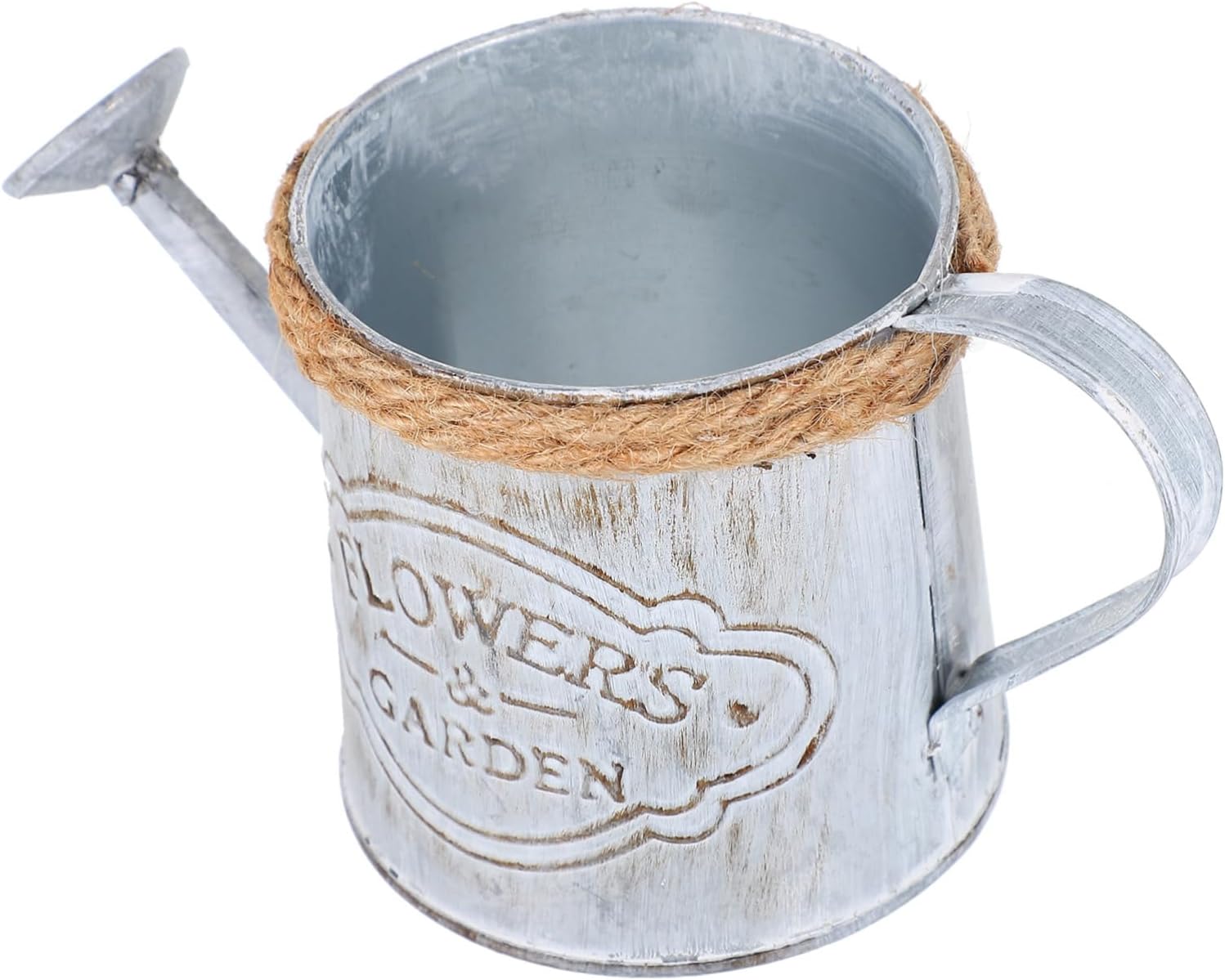 SUPVOX 2pcs Antique Iron Flowerpot Rope Dried Flower Decor Vintage Style Vase