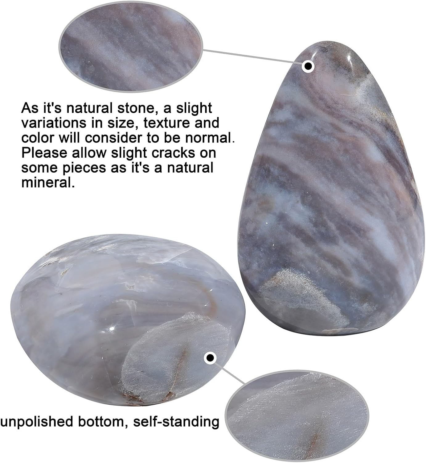 SUNYIK Irregular Ocean Jasper Stone Slab for Home Office Decor and Meditation