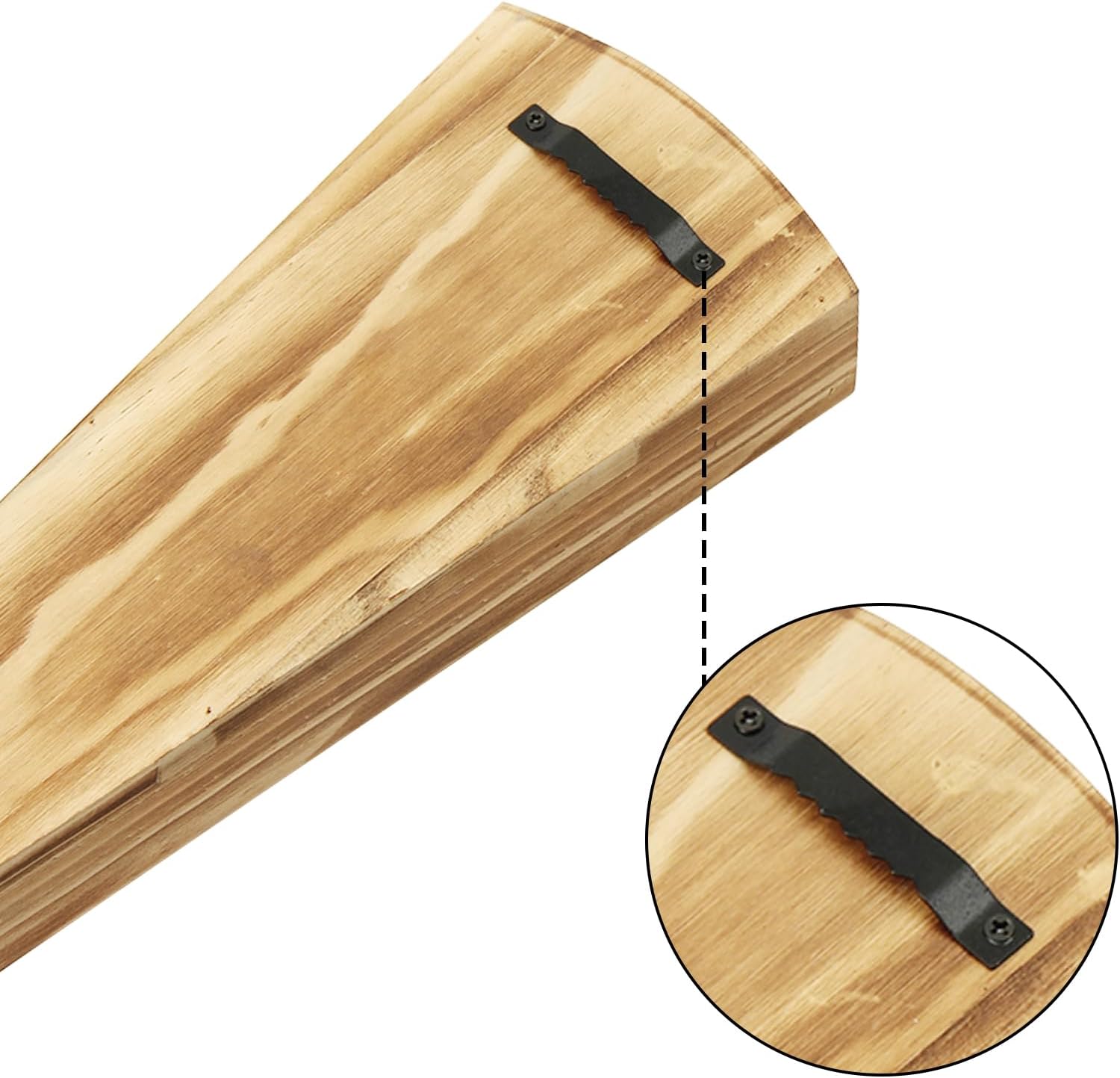 Set of 2 Fan-Shaped Wooden Wall Vases for Home Decor