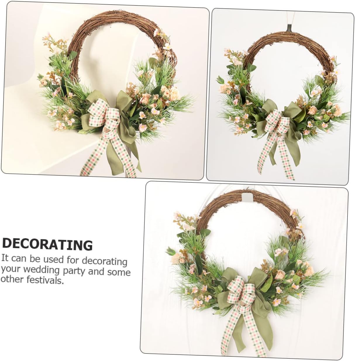 1pc Lifelike Artificial Wreath for Front Door Decor