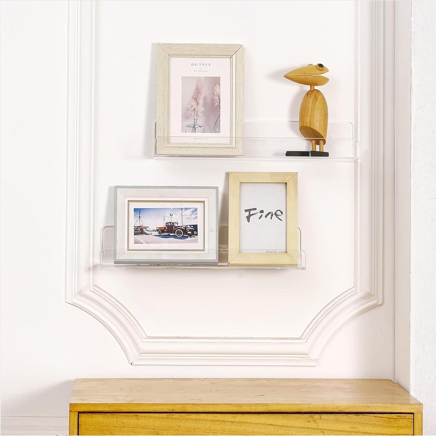 HESIN Acrylic Floating Shelves 2 Pack 15x37x275 Inch
