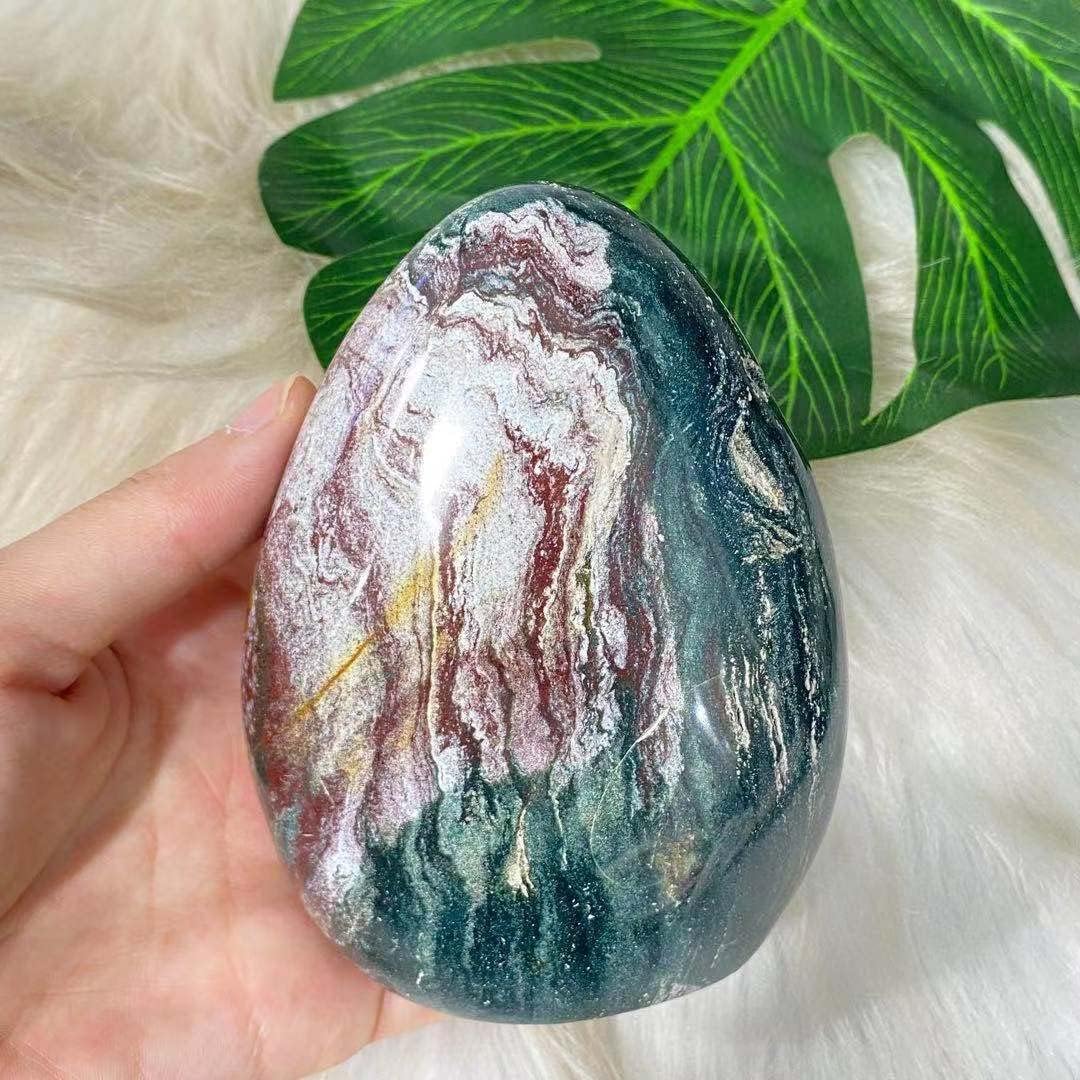 PEKMAR Natural Ocean Jasper Balance Gemstone for Reiki Room