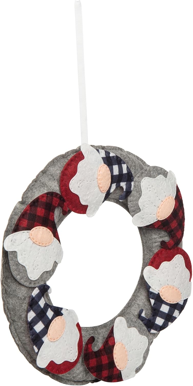 1299 Inch Multicolor Christmas Gnome Wreath - Indoor Wall Decor