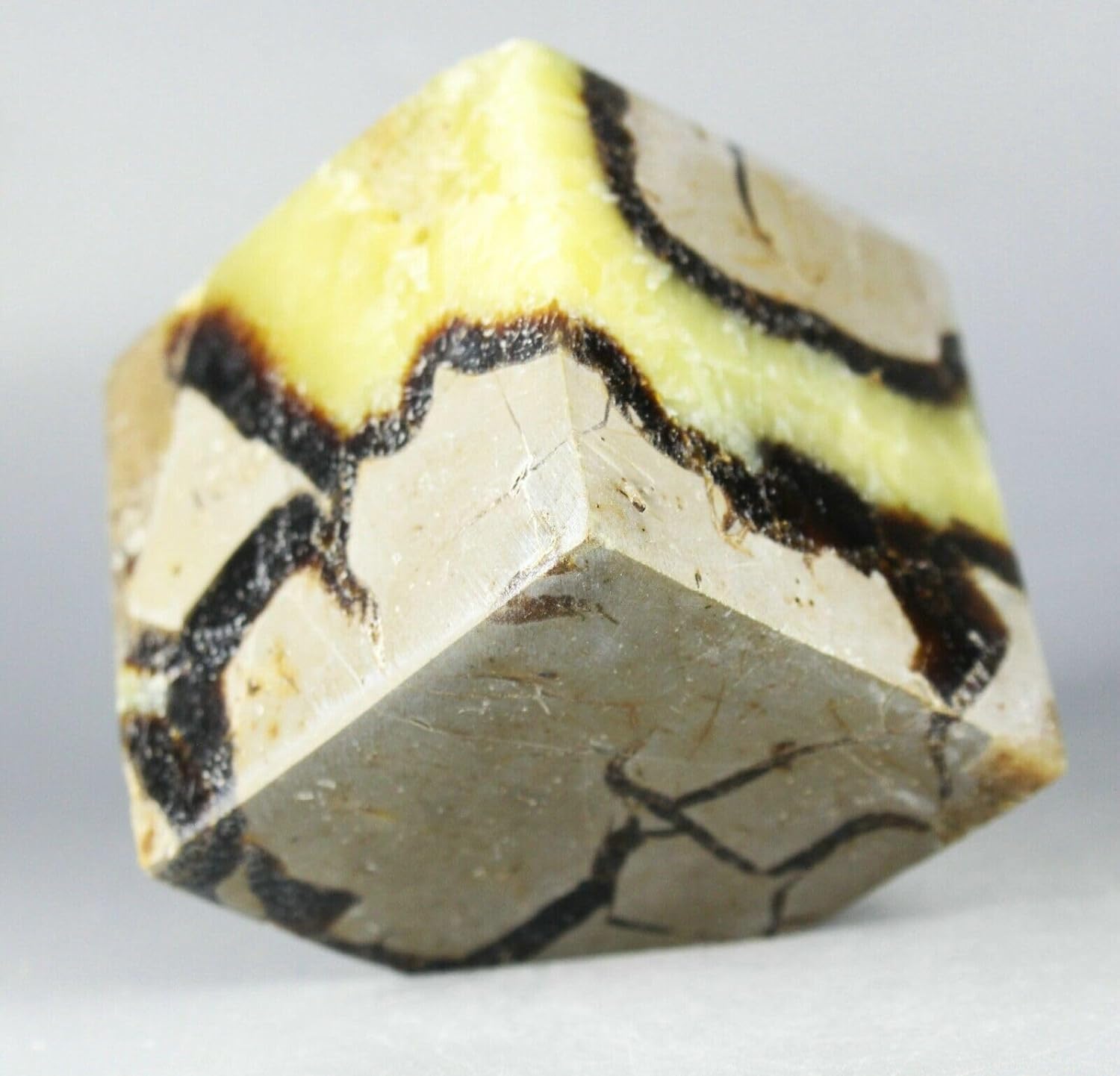 Polished Dragon Septarian Cube Display Reiki Stone 360G L9668