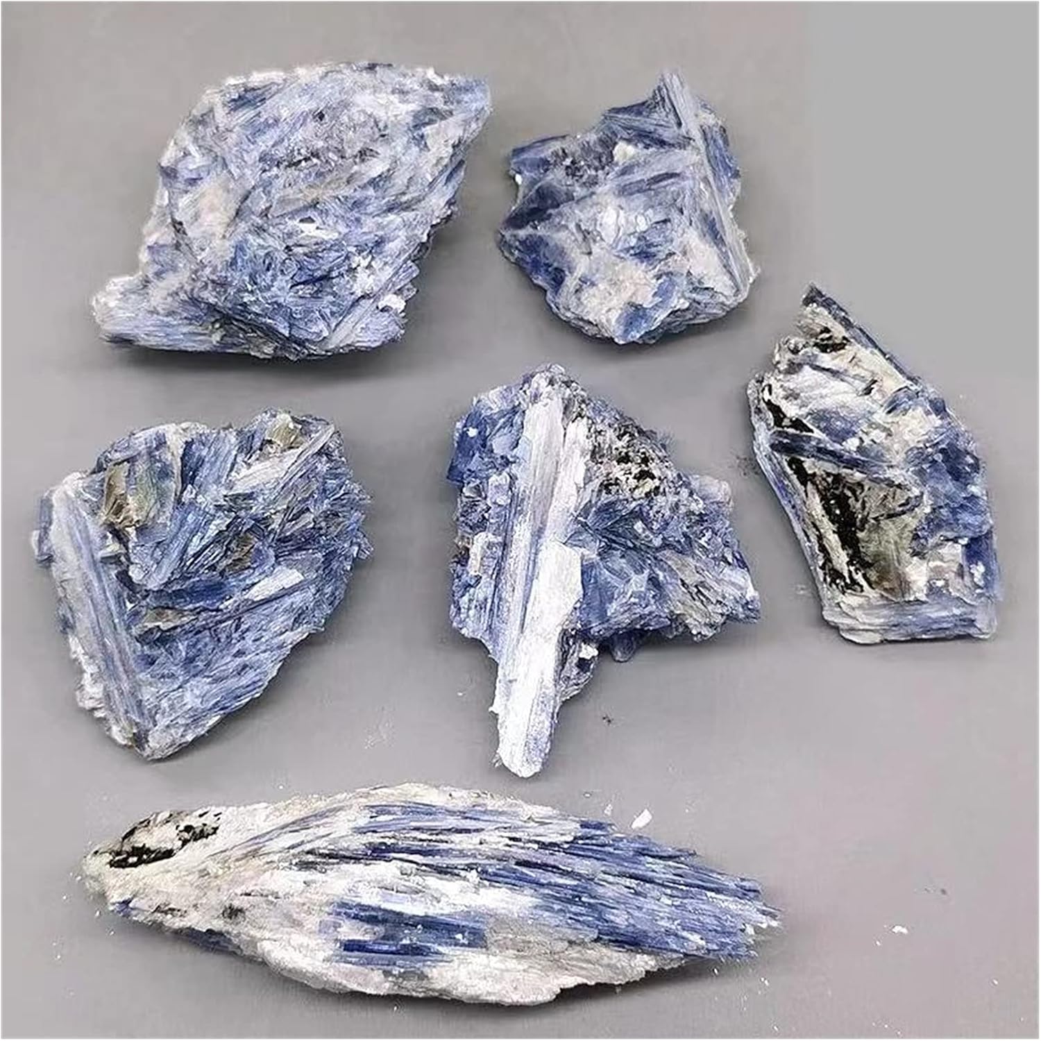 FIDEMM Natural Cyanite Quartz Crystal Cluster Rough Stone for Decoration