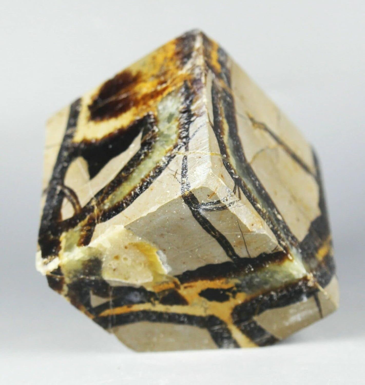 Polished Dragon Septarian Cube Reiki Stone 330G Display