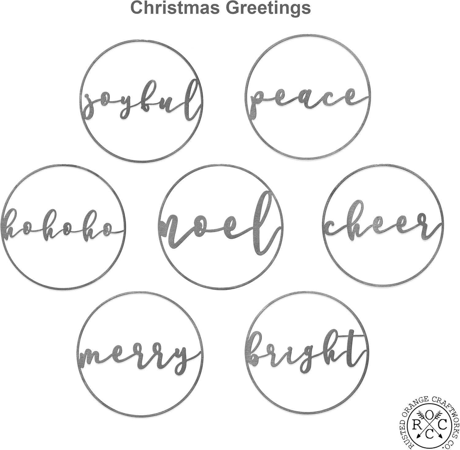 Rusted Orange Craftworks Co Minimalist Christmas Greeting Sign