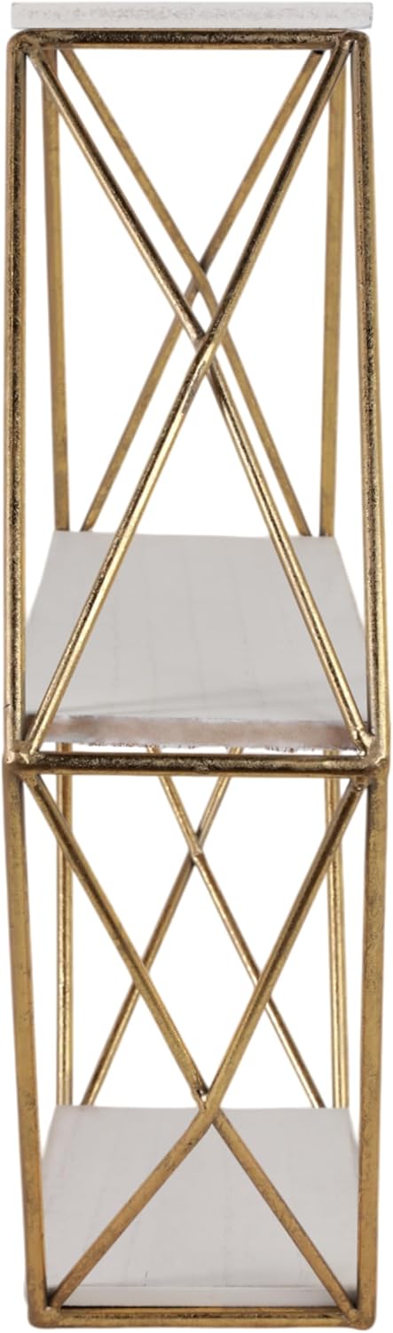 Sagebrook Home Geometric Wall Shelf - 24 Gold