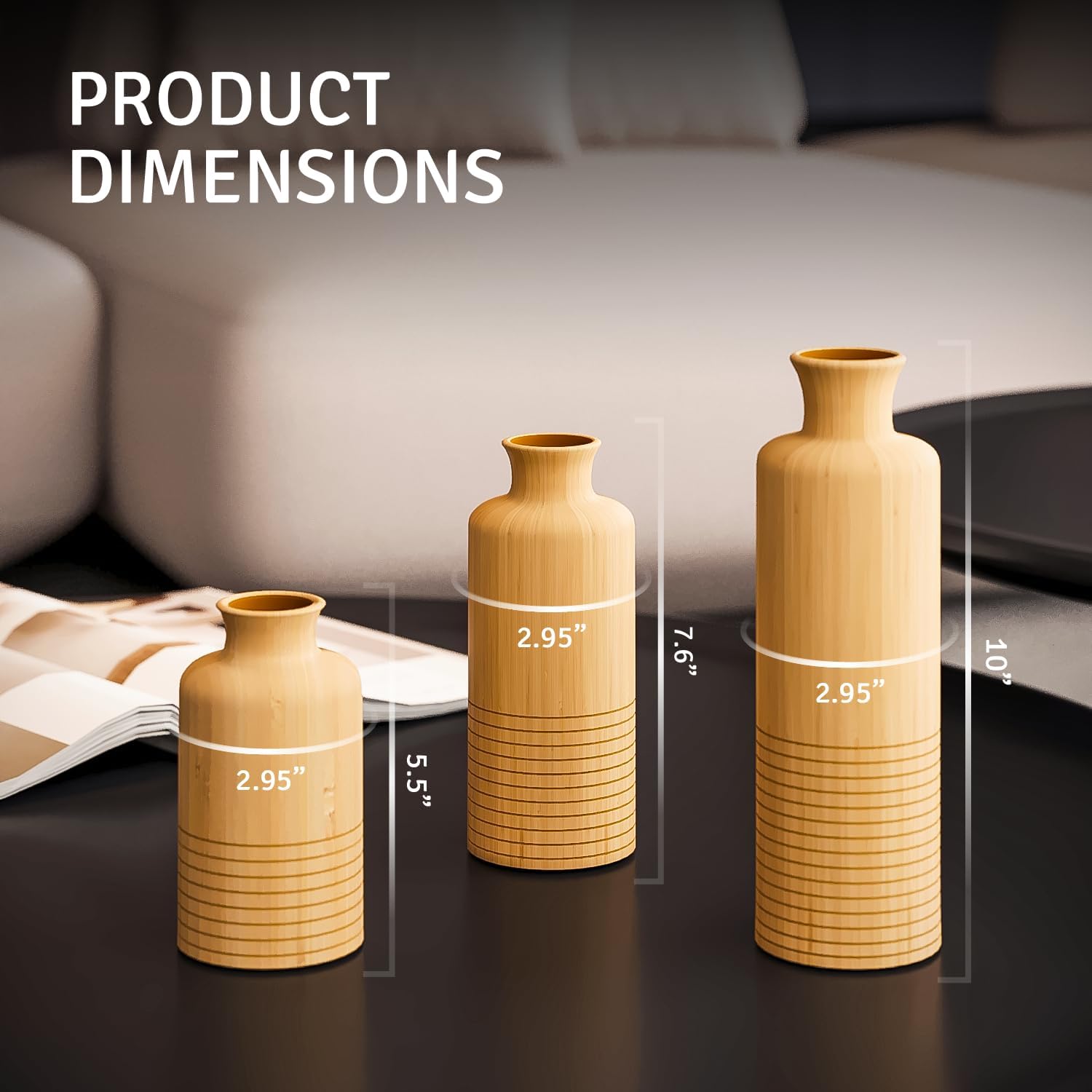 Creative Scents Harmony Vases Set of 3 - Home Decor