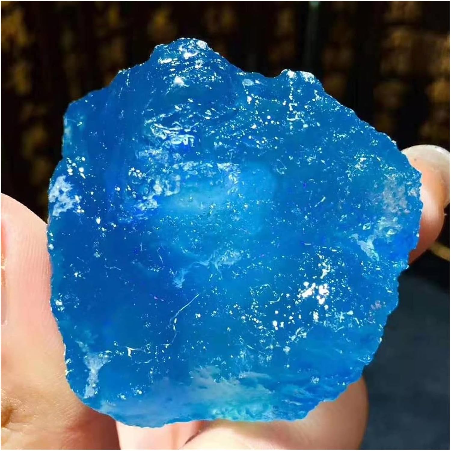 FIDEMM Natural Sea Sapphire Crystal Rough Stone 80-90g