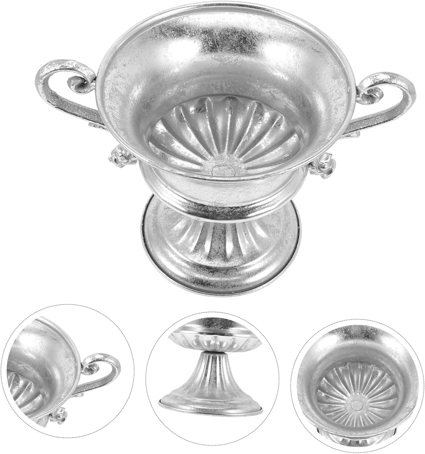 Mipcase Silver Flower Urn Vase for Home Decor