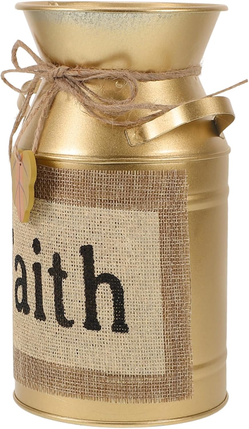 CIYODO Vintage Metal Flower Bucket Rustic Vase for Home Decor