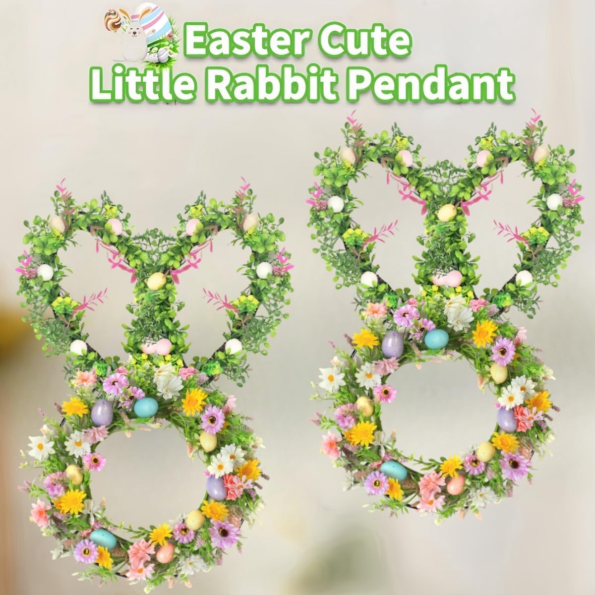 6 Pcs Bunny Wreath Frame for Easter DIY Indoor Outdoor Decor