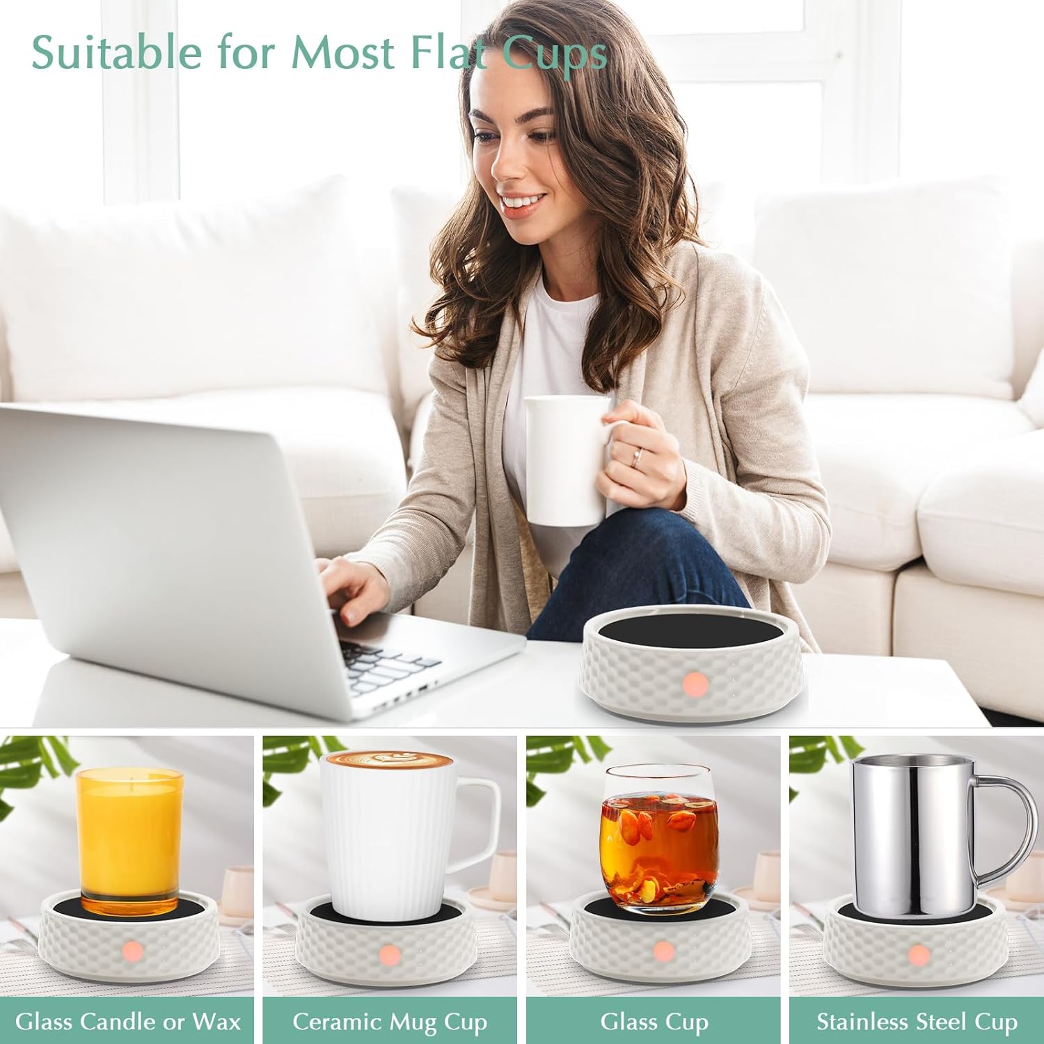 Electric Candle Warmer Plate with Timer and Adjustable Power
