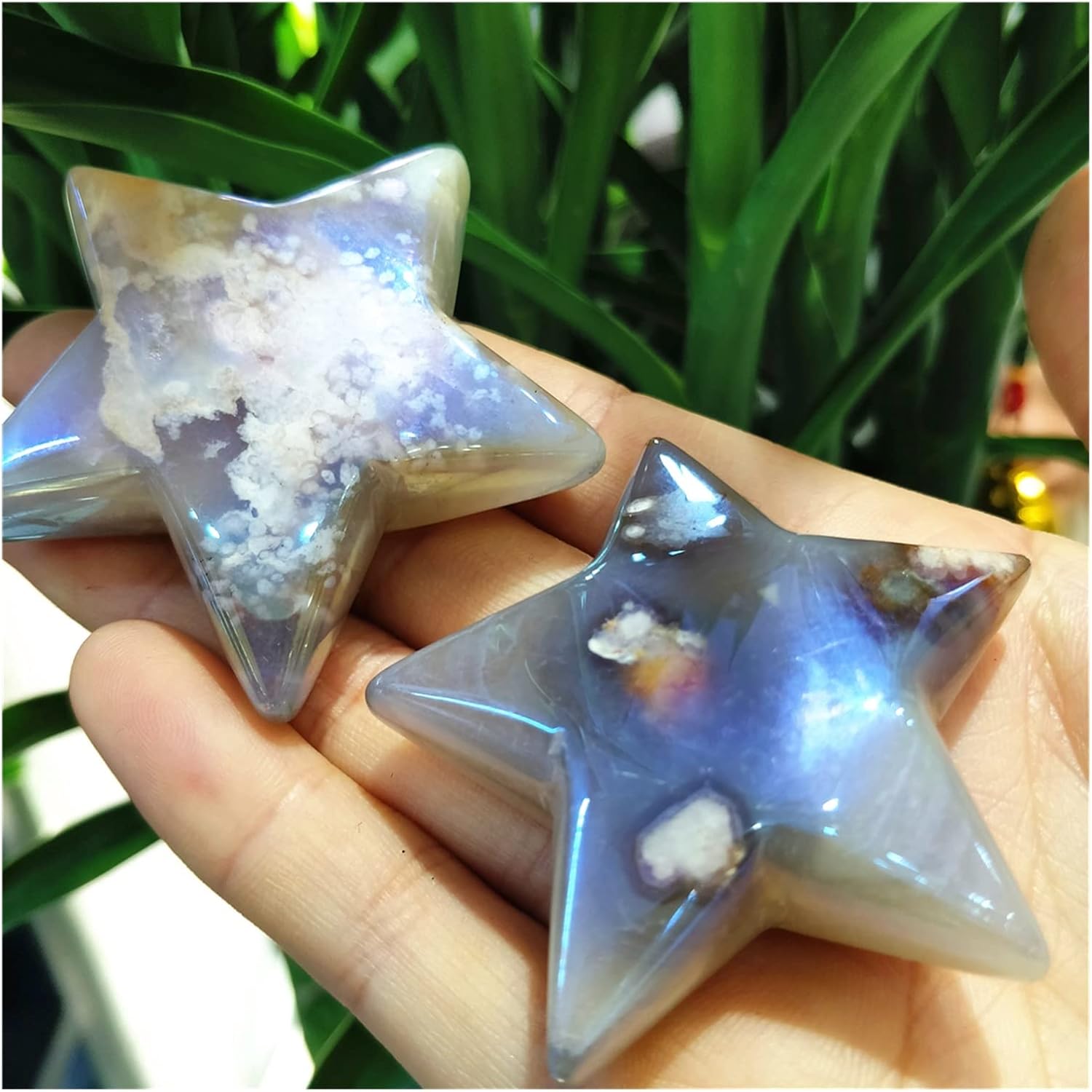 FLOAPA Natural Cherry Blossom Agate Decor Stones
