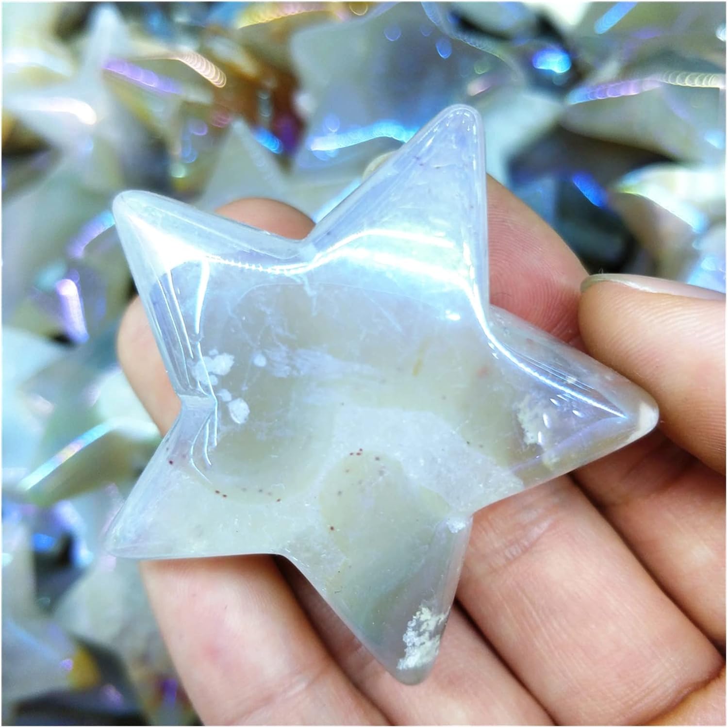 FLOAPA Natural Cherry Blossom Agate Decor Stones