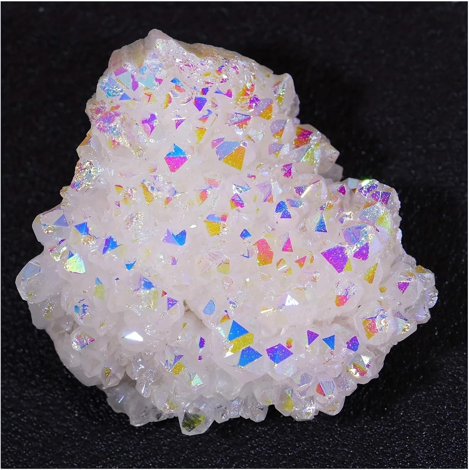 White Angel Aura Quartz Cluster Home Decor 1