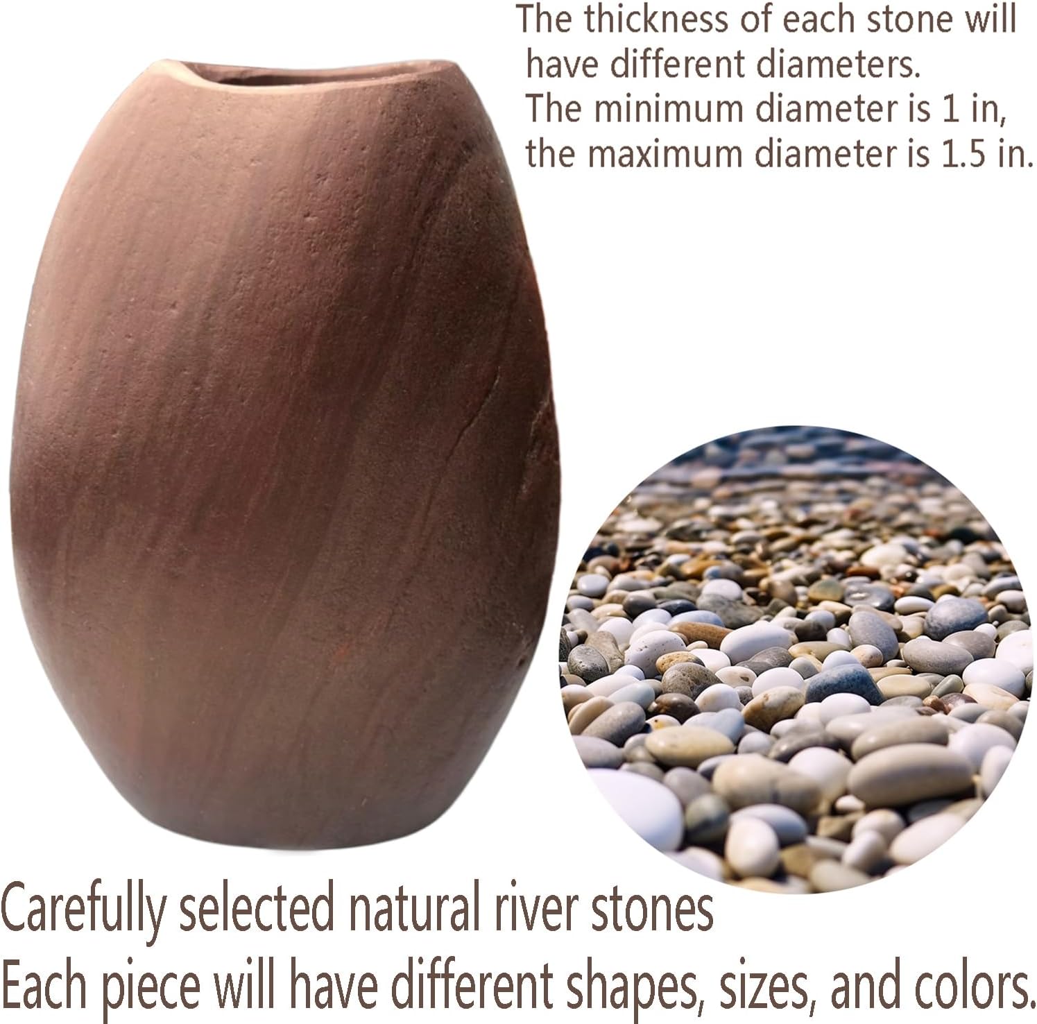 Handmade Pebble Vase Unique Decorative Home Decor