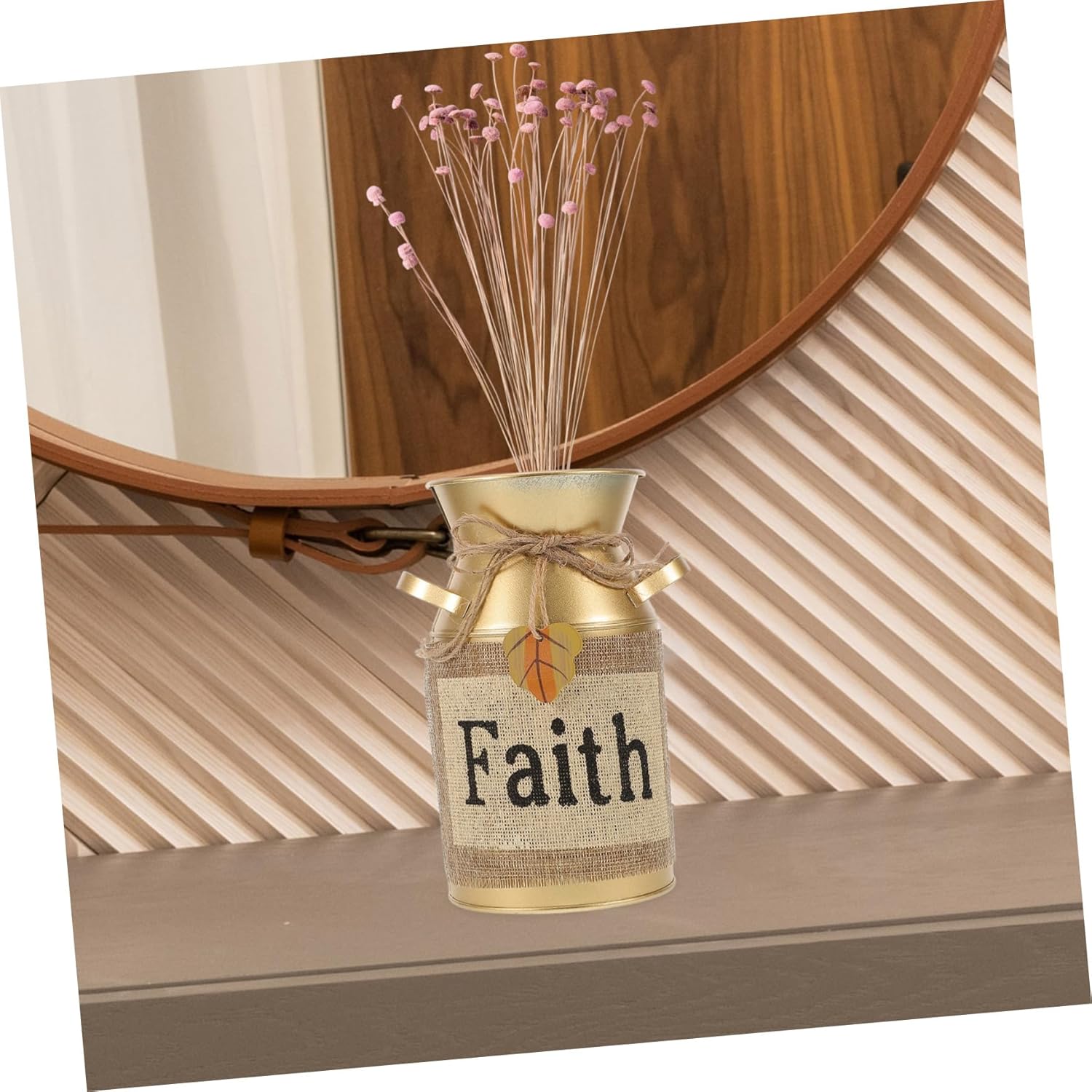 KESYOO Vintage Metal Flower Vase Rustic Decor