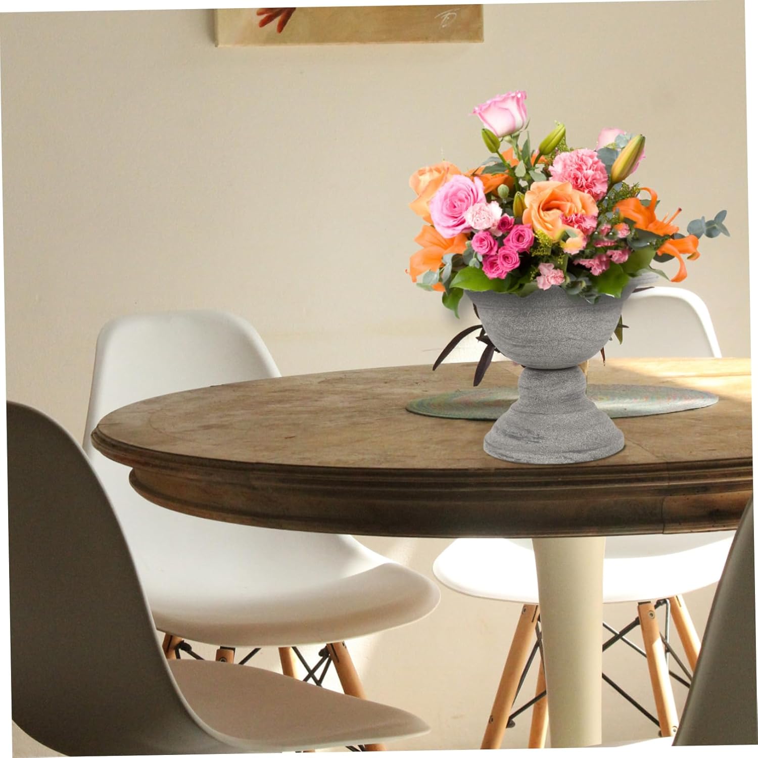 POPETPOP Vintage Metal Flower Vase for Home Decor