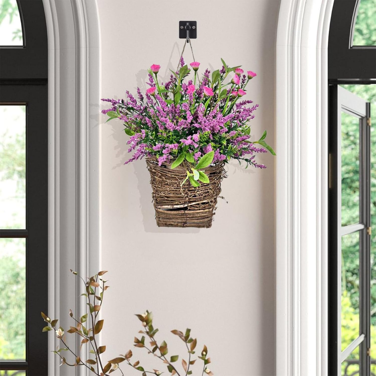 Cream Hydrangea Door Hanger Wreath - Unique Design