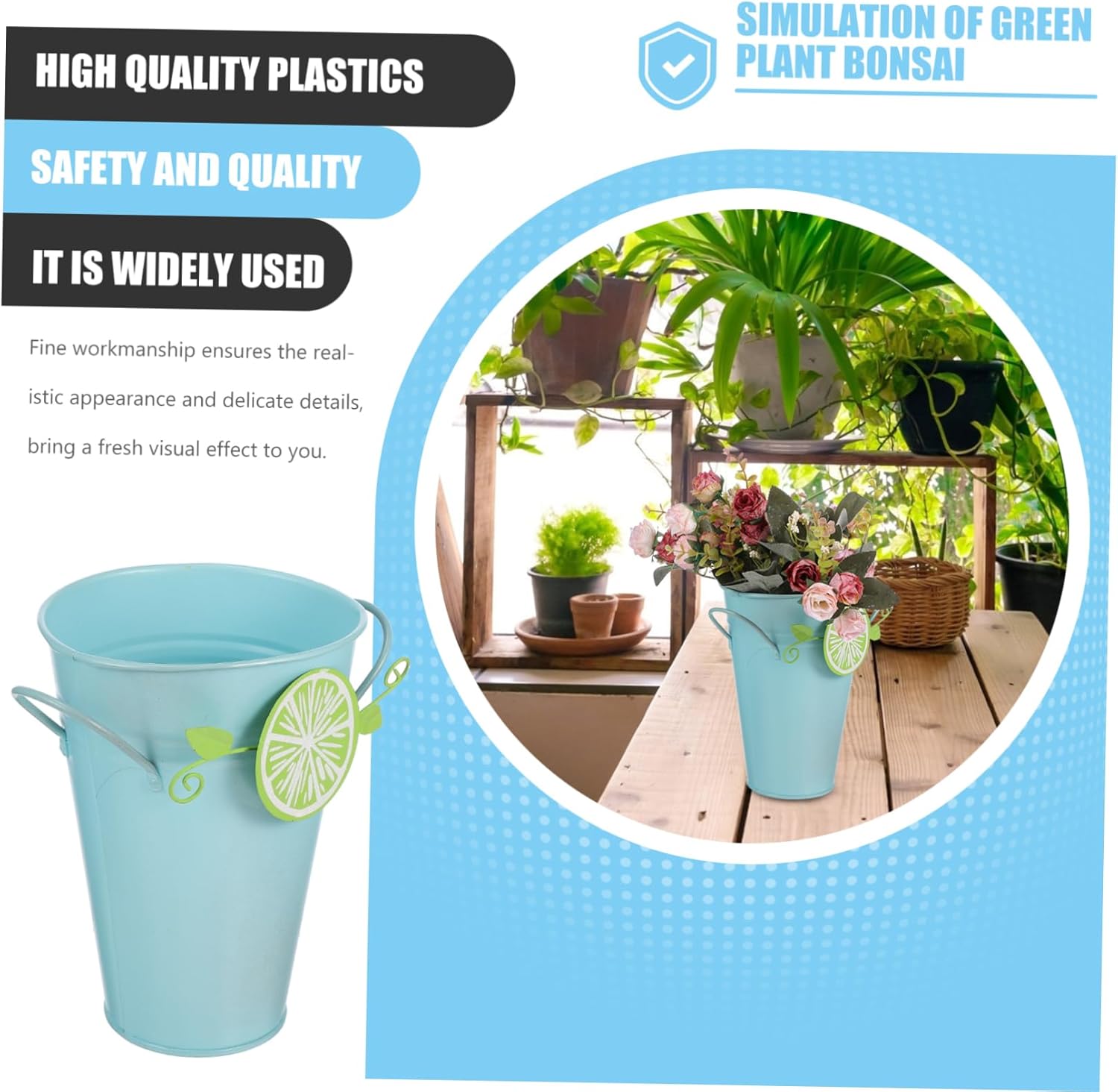 Milisten Iron Flower Vase for Dried Flowers Rustic Decor