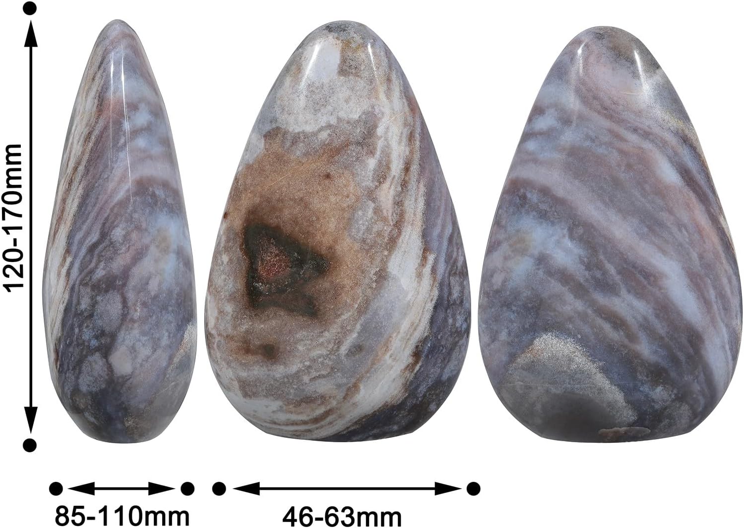 SUNYIK Irregular Ocean Jasper Stone Slab for Home Office Decor and Meditation