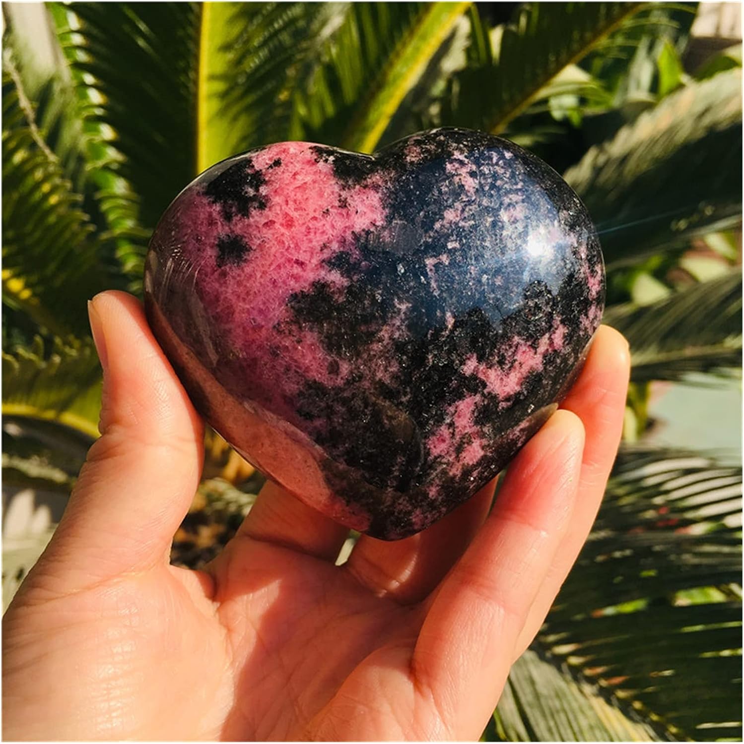 PEKMAR Natural Quartz Stone Crystal Heart Home Decoration