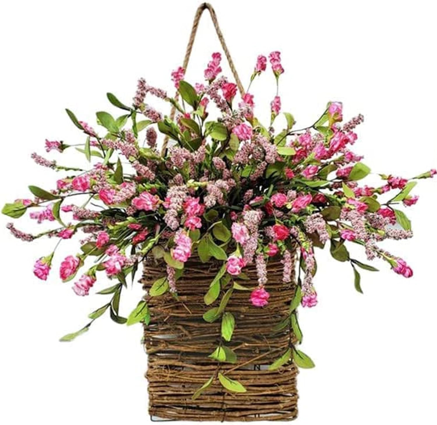 Pink Berry Wildflower Door Wreath - Spring Summer Decor