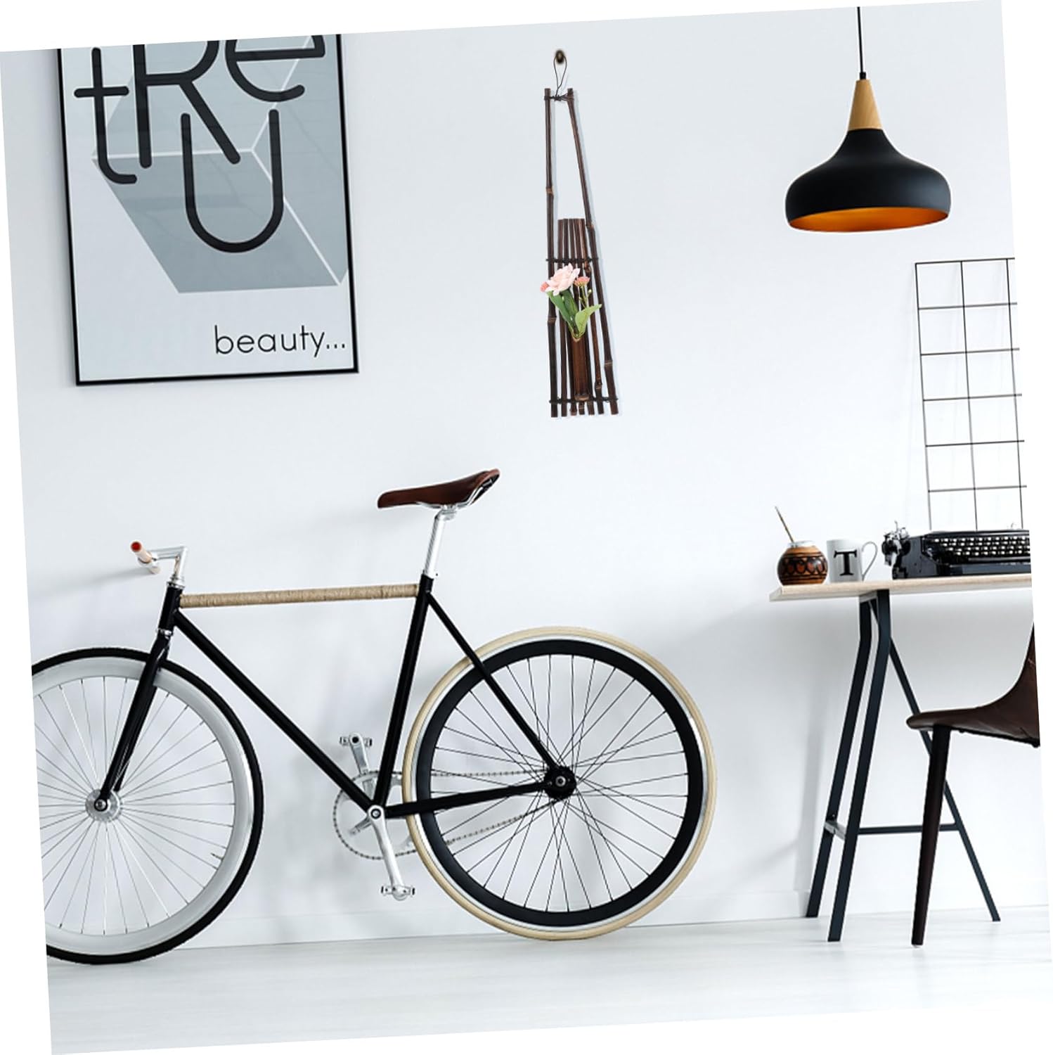 Chinese Style Wall Flower Vase Vintage Ceramic Decor