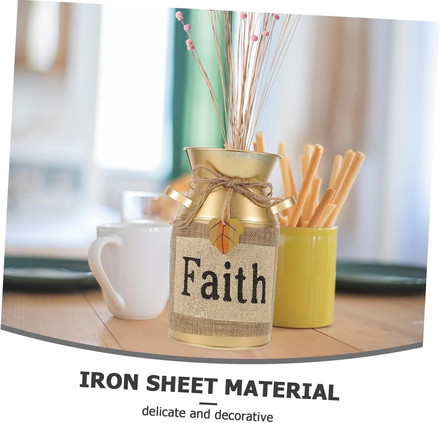 KESYOO Vintage Metal Flower Vase Rustic Decor