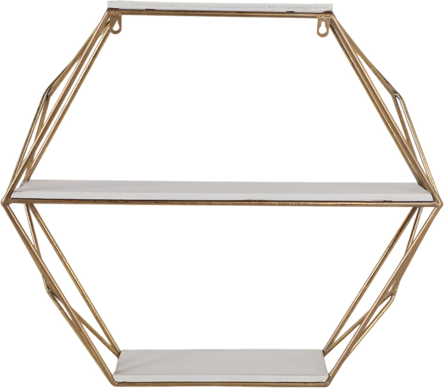 Sagebrook Home Geometric Wall Shelf - 24 Gold