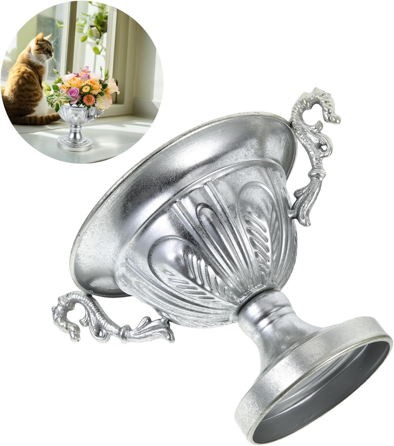 Vintage Iron Art Vase for Rustic Farmhouse Decor