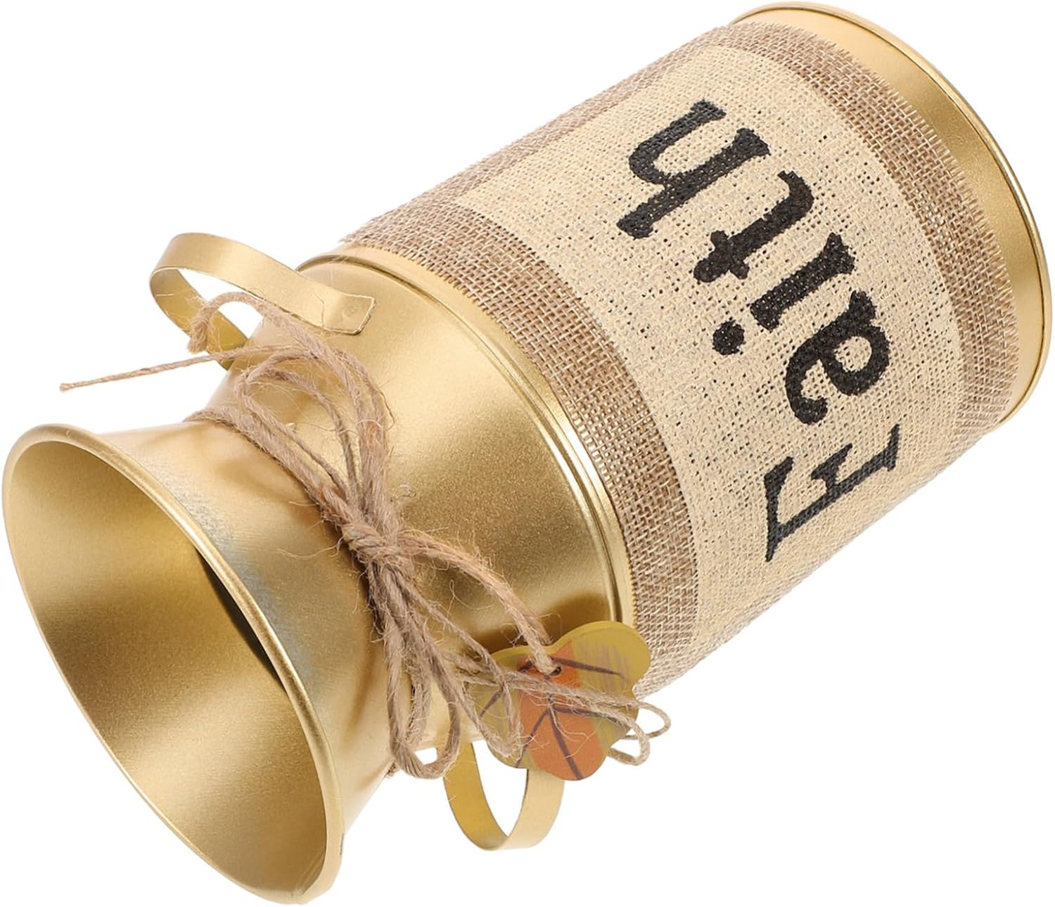 Toyvian Vintage Rustic Metal Flower Vase for Home Decor