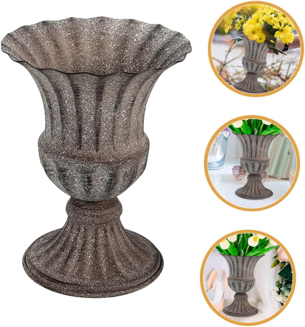 Vintage Style Decorative Metal Flower Vase for Home Table Centerpiece