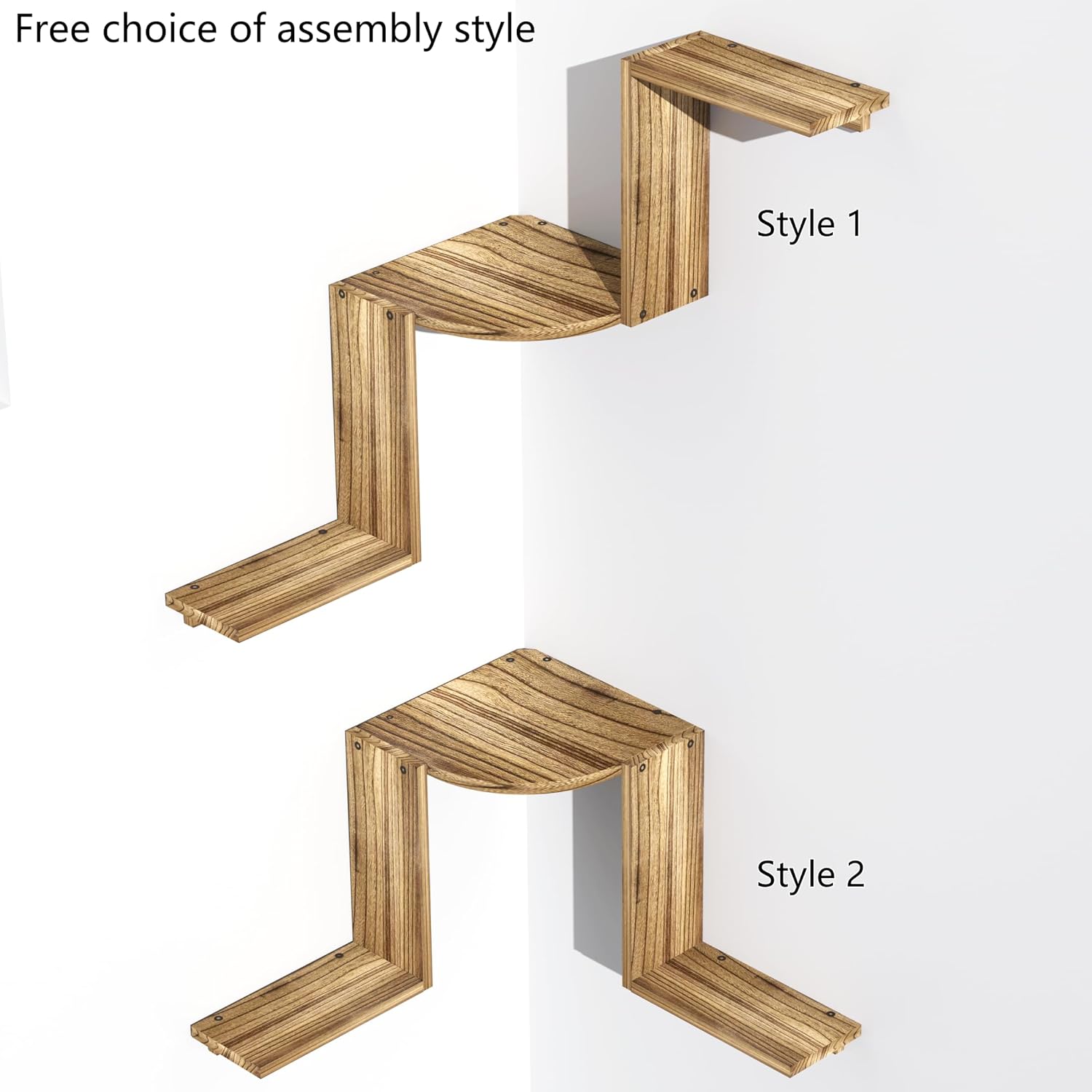 Corner Floating Shelves Set of 1 for Wall Decor and Storage