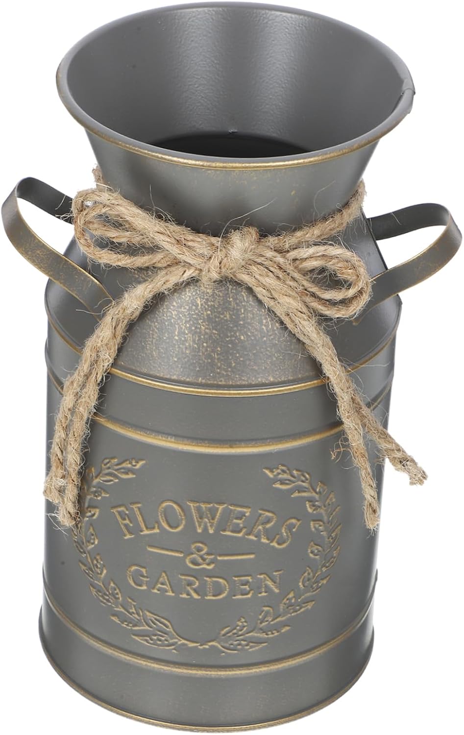Farmhouse Decorative Metal Flower Bucket for Dried Flowers and Occasions
