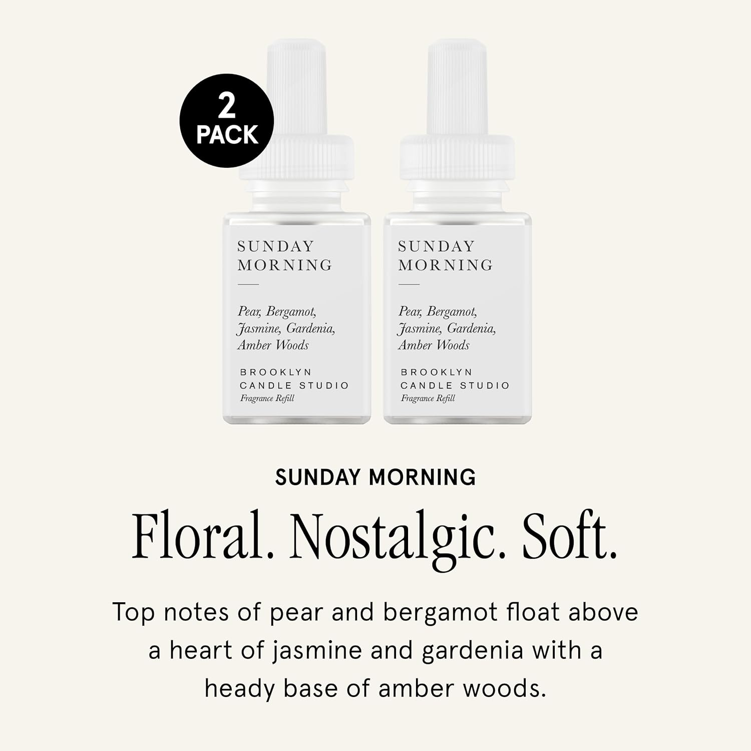 Pura Brooklyn Candle Studio Home Scent Refill - 2 Pack Sunday Morning