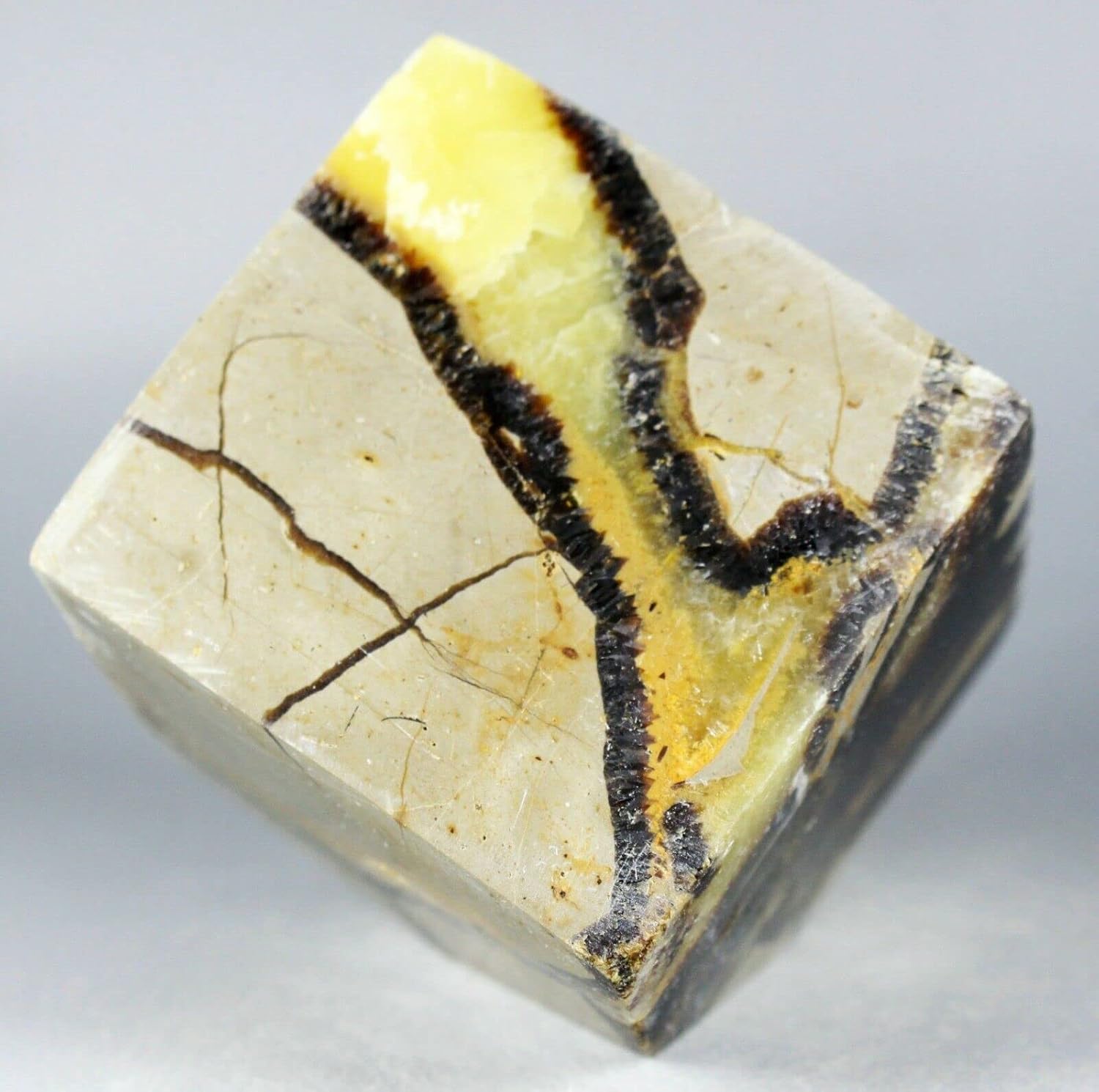 Polished Dragon Septarian Cube Reiki Stone 430G