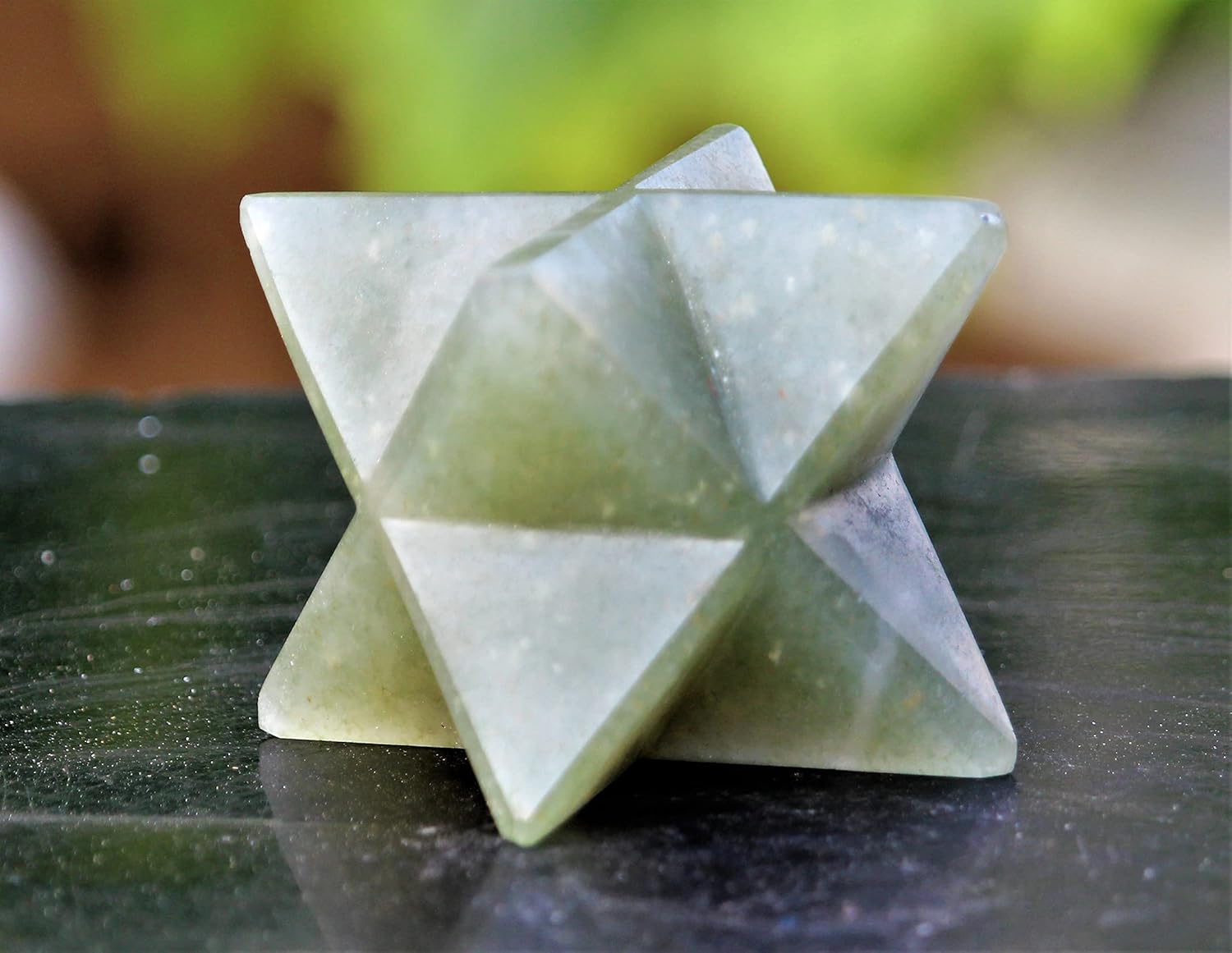 Polished Green Aventurine Merkaba Crystal Stone 70mm