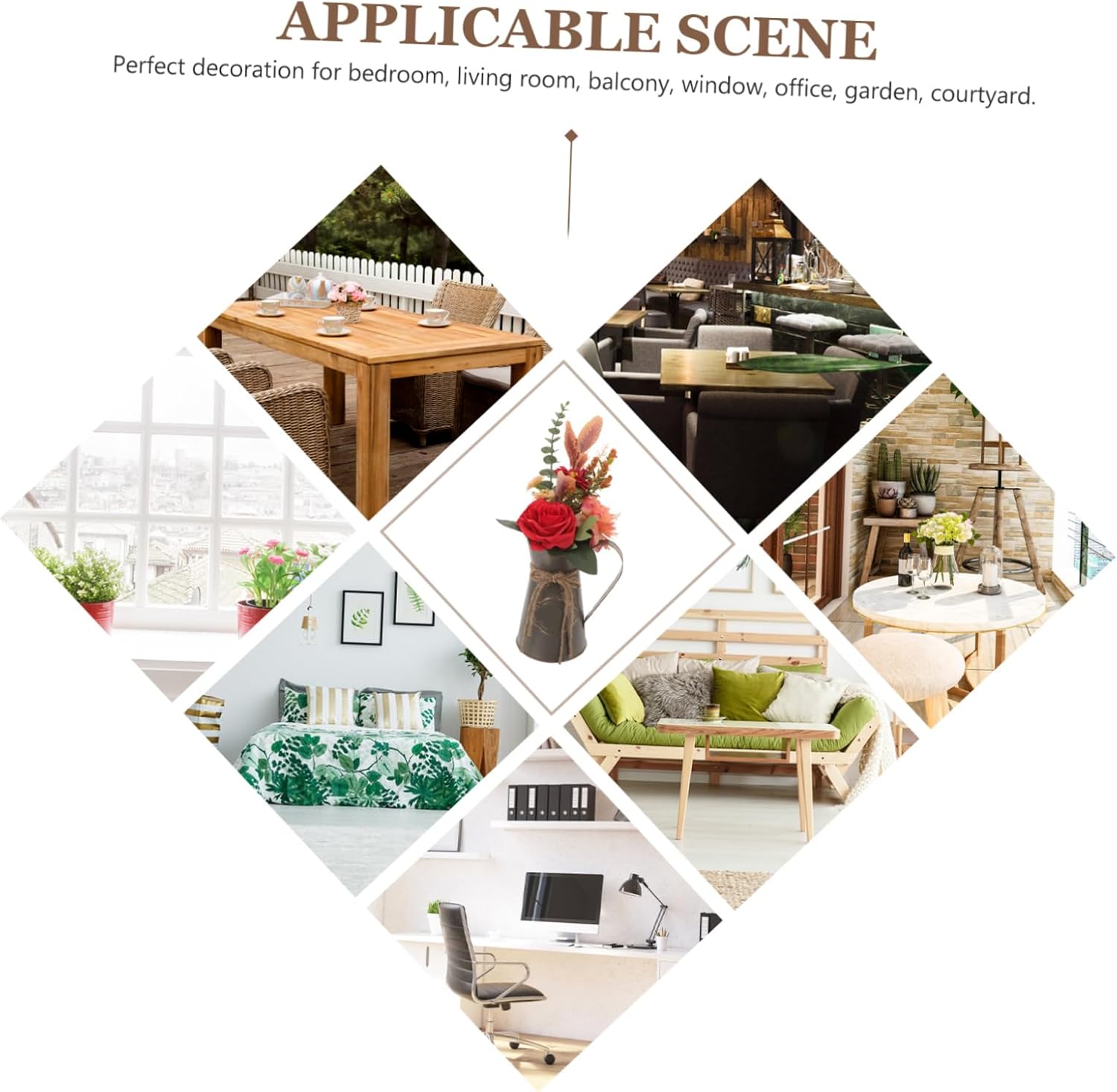 Vintage Floral Arrangement Pot for Home Decor