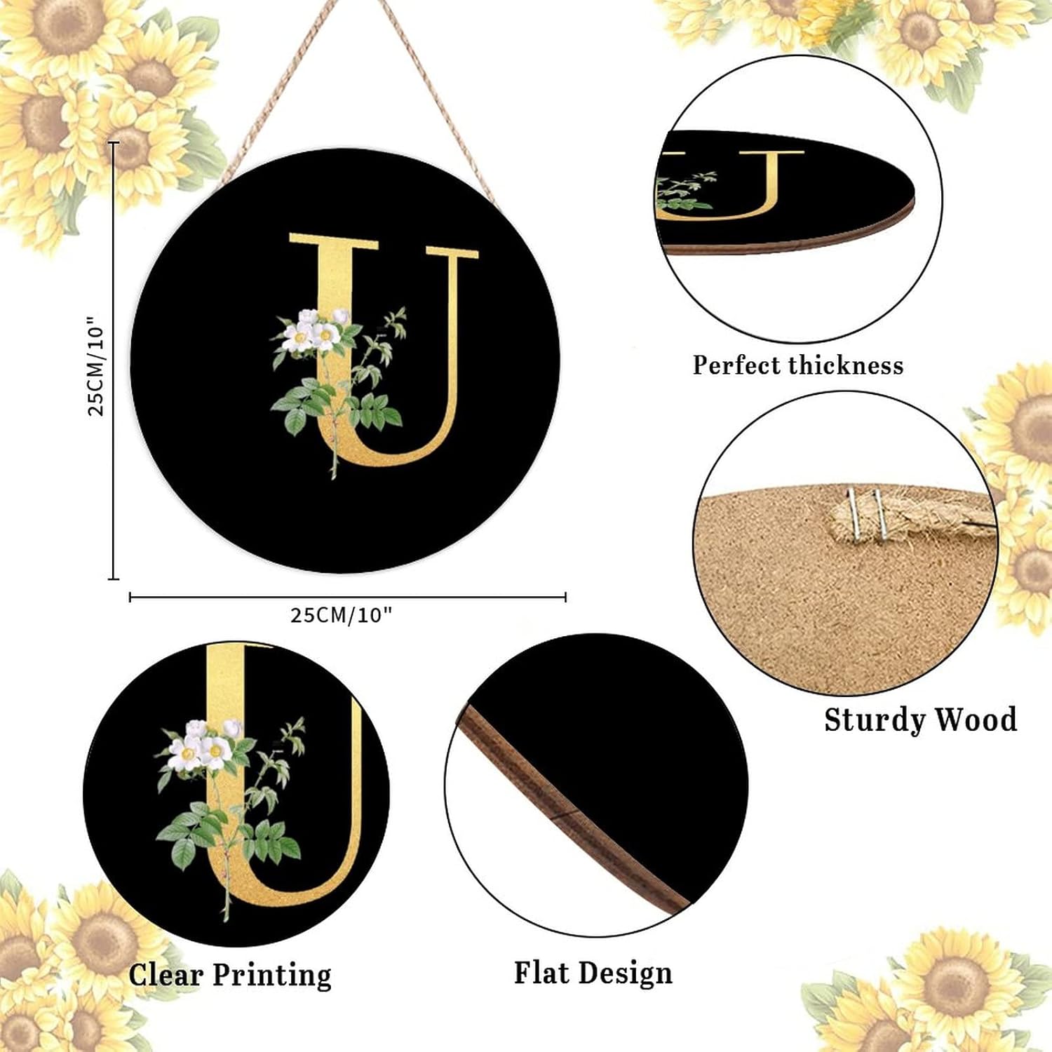 Farmhouse Door Hanger with Greenery and Floral Design