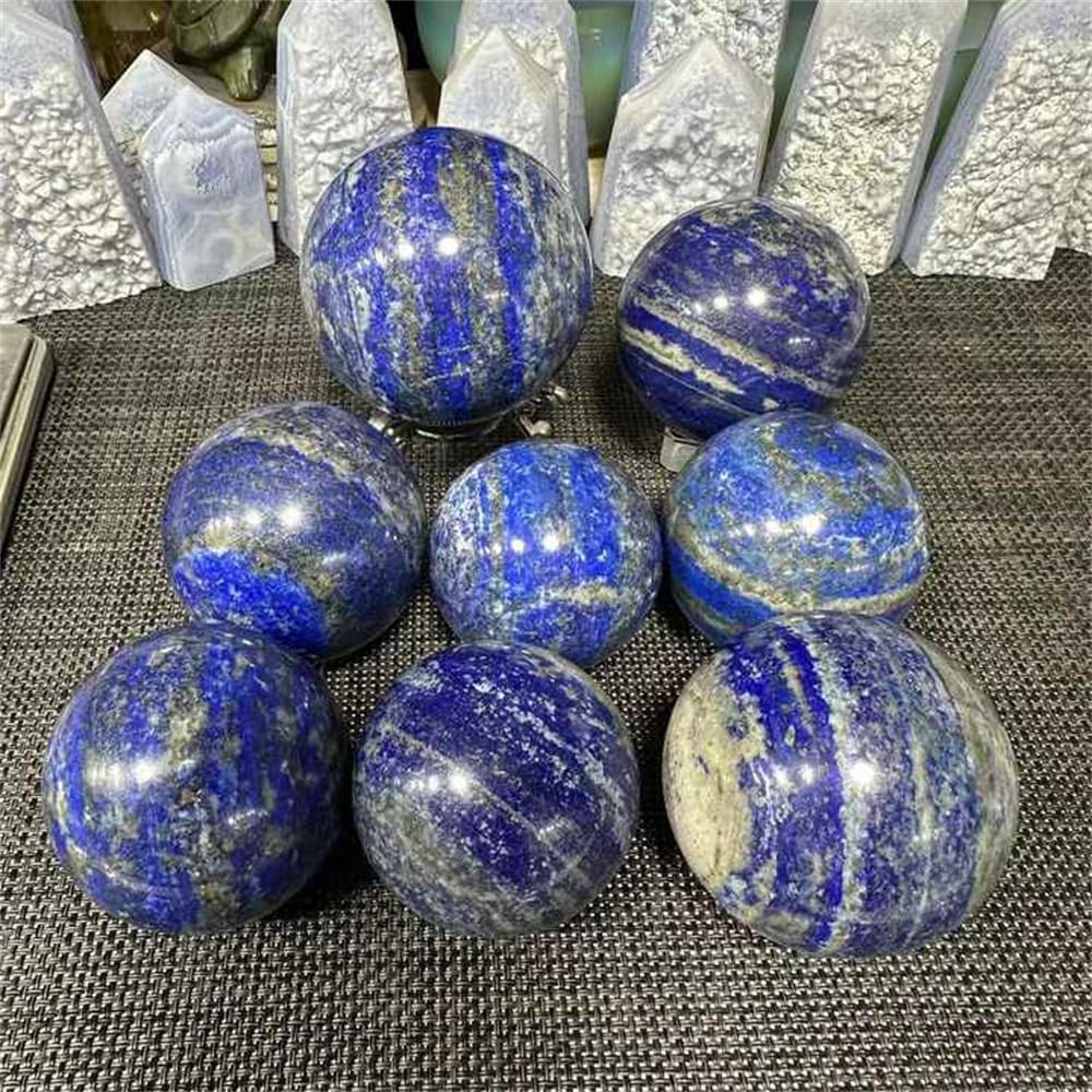 Lapis Lazuli Healing Crystal Ball Indoor Fountain Stone 75mm-80mm