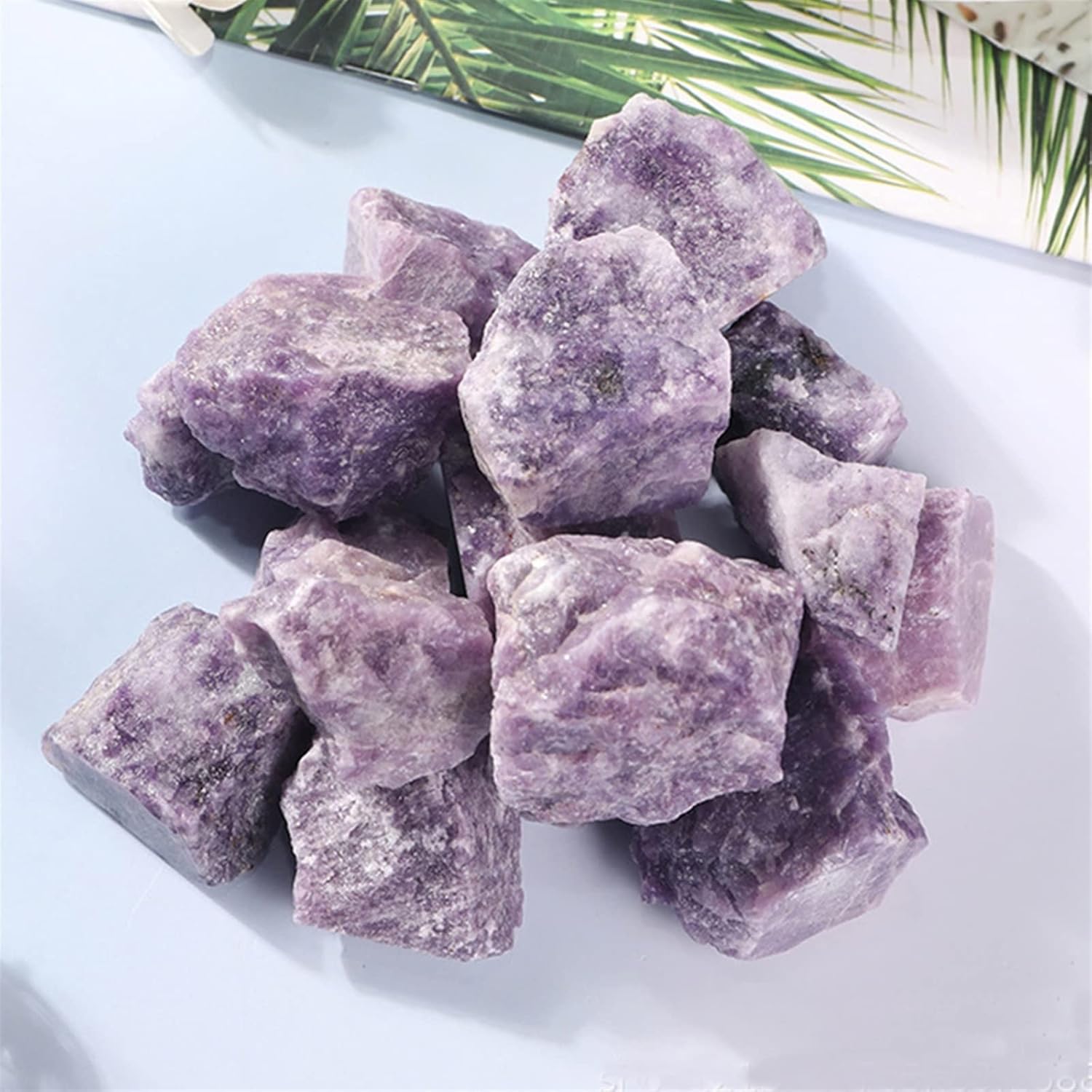 Natural Purple Lepidolite Rough Stone Reiki Healing Specimen Home Decor