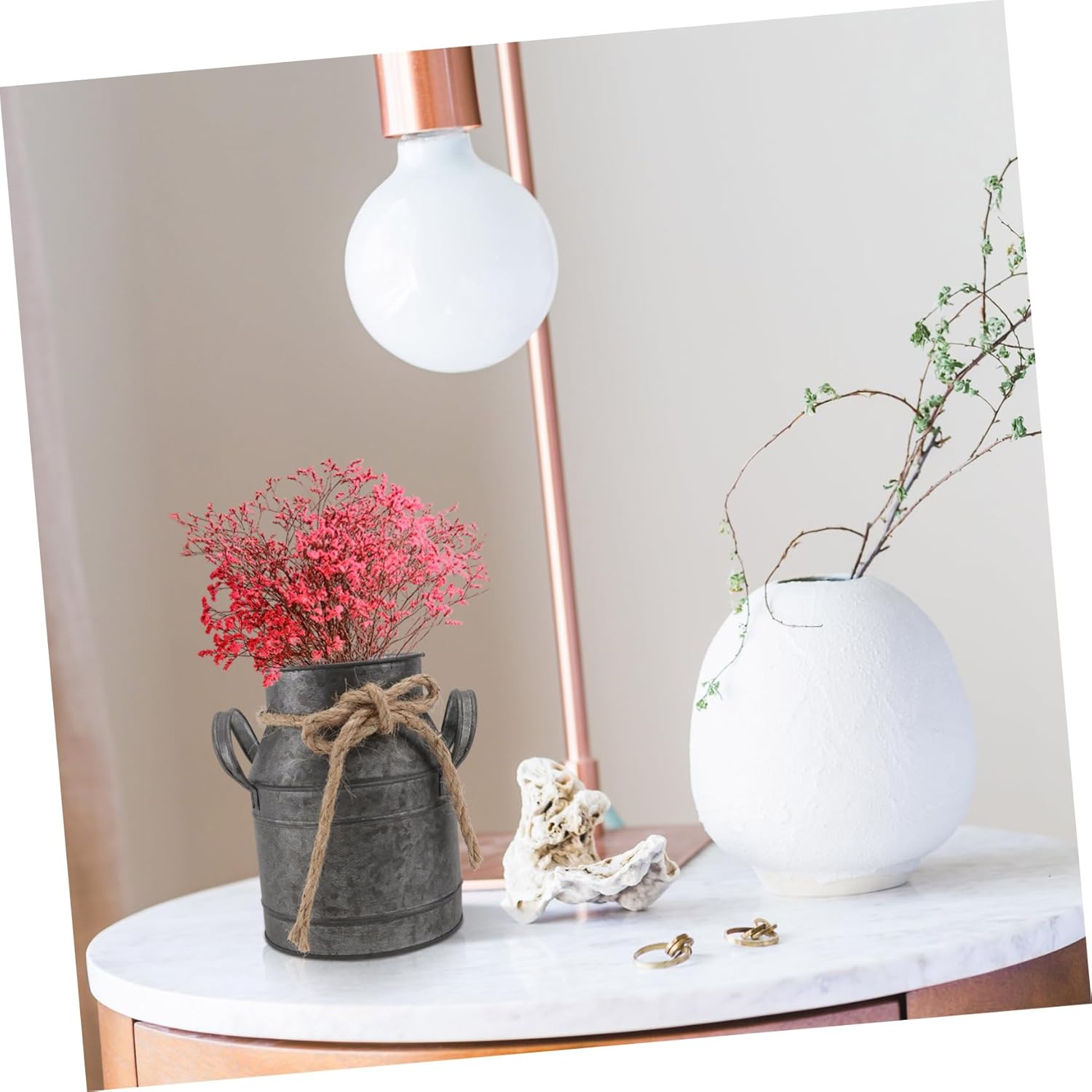 Ciieeo Iron Bucket Flower Pot Vintage Decor