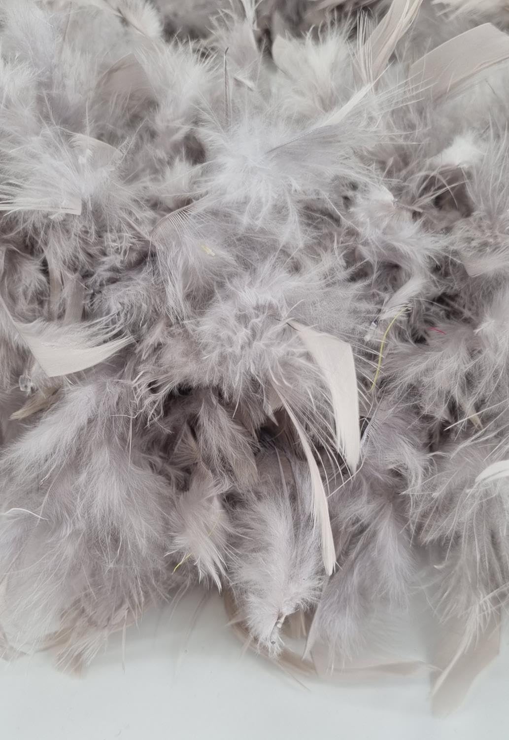 Feather Wreath Decor Taupe Light Grey 50-55 cm