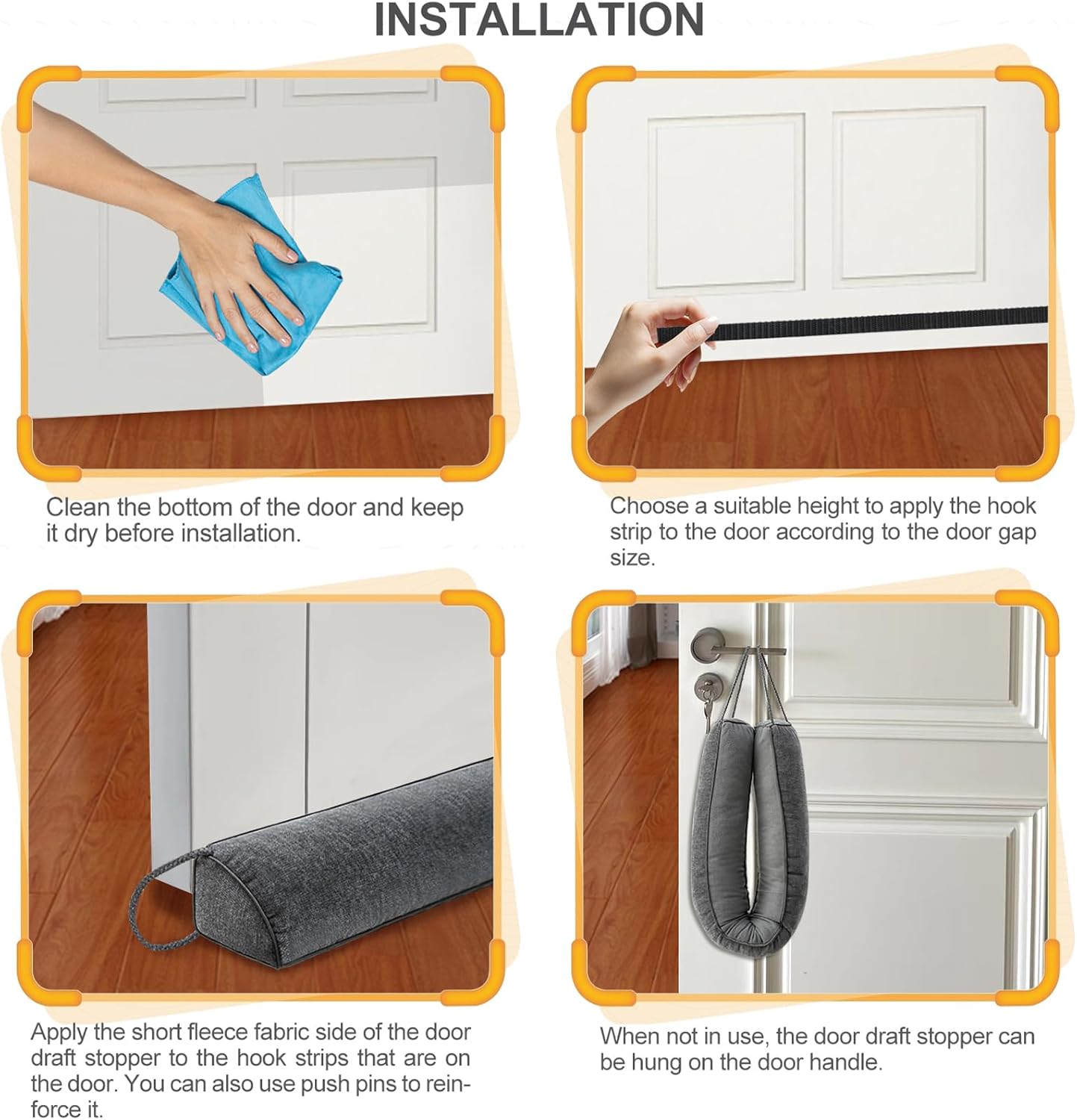 KingBaas Weather Stripping Door Seal - Draft Stopper Under Door