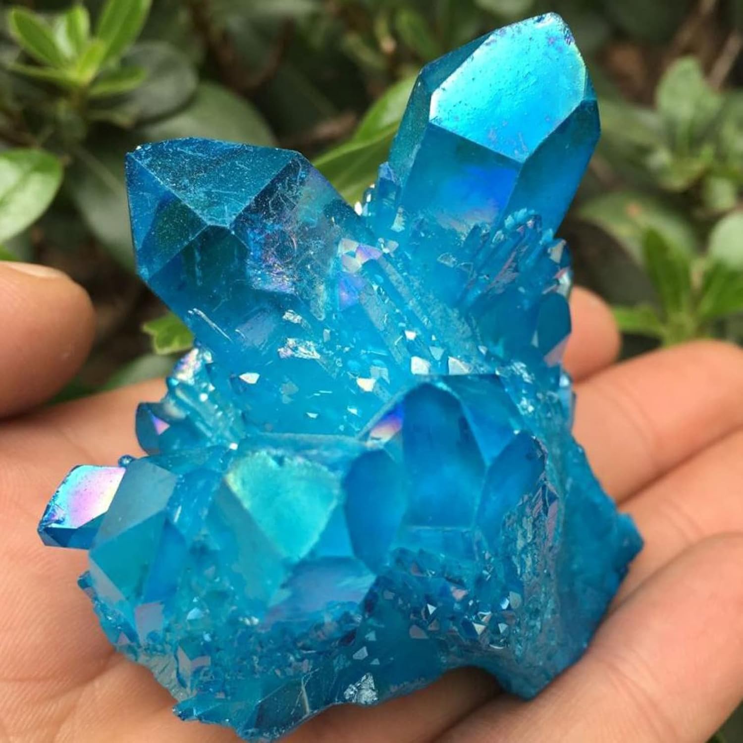 Blue Angel Aura Crystal Cluster Ornament Decor Gift