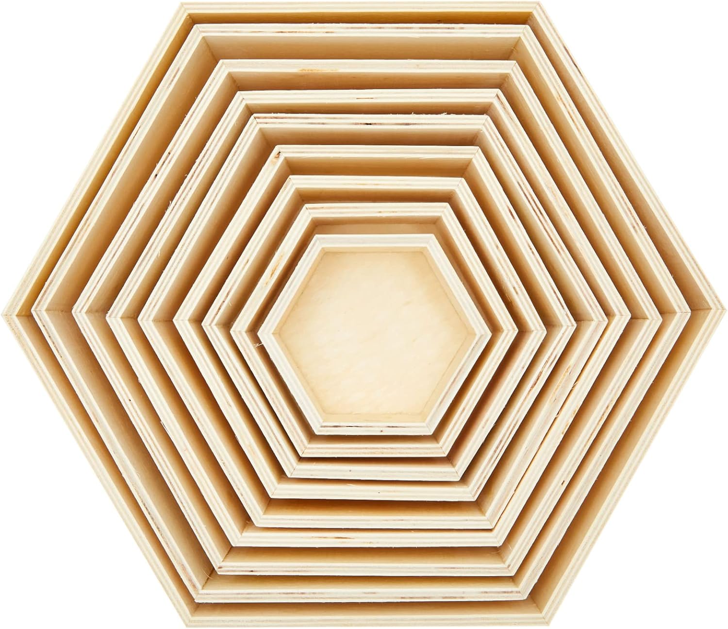 Bright Creations 9 Hexagon Floating Wall Shelves Set
