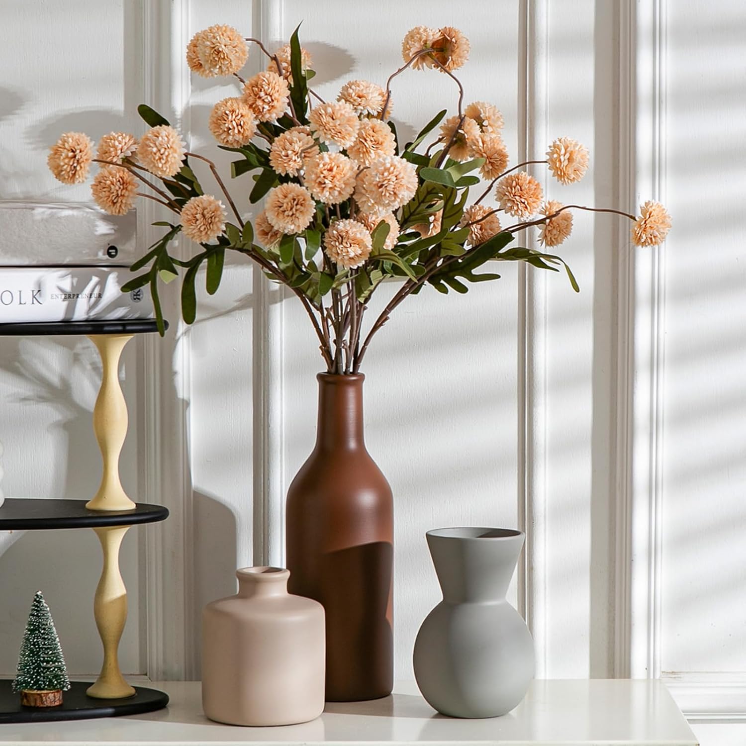 Modern Ceramic Flower Vase Set - 3 Pcs for Home Decor